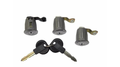 Set yale inchidere Citroen Berlingo 1996-2008, Xsara 1997-2005, Xsara Picasso 1999-2010, Peugeot Partner 1996-2002, cu chei, cu 2 butuci blocare usa, cu apasare eliberare buton, stanga/dreapta, usa fata,