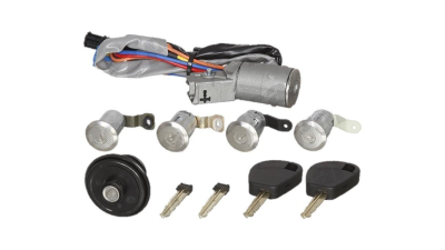 Set yale usi Peugeot Partner (G), 11.2002-03.2008; Citroen Berlingo (G), 11.2002-02.2008, cu chei; cu 4 butuci yala usa; cu contact pornire .; cu buson rezervor