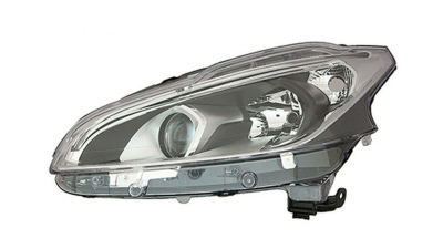 Far Peugeot 208, 06.2015-, fata, Stanga, cu LED daytime running light; H7+H7+LED+PY21W; electric; fara motoras;