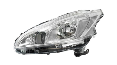 Far Peugeot 208, 04.2012-12.2019, Model Gt, Gti, Xy, partea Stanga, cu lumina timp de zi tip LED; tip bec H7+H7; electric; cu motor; cu becuri, VALEO