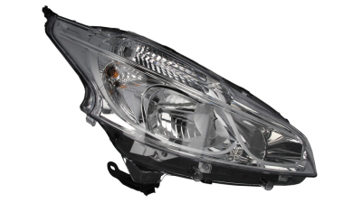Far Peugeot 208, 04.2012-, Electric, tip bec H7+H7, omologare ECE, cu motoras, cu lumini de zi, 9674213780; Dreapta, marca DEPO