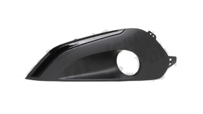Grila bara Peugeot 208, 04.2012-, fata, Stanga, cu ornament negru; cu gaura proiector; lateral
