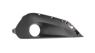 Grila bara Peugeot 208, 2015-12.2019, Fata, partea Dreapta, cu gauri pt. ornamente; cu gaura pentru lampa de ceata; lateral, Aftermarket
