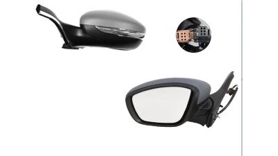 Oglinda exterioara Peugeot 2008, 03.2013-, Peugeot 208, 04.2012-, Stanga, Crom, electrica, Cu incalzire, carcasa prevopsita, grunduita, Convex, View Max, 1607511780 57B1514M, 9 PINI/2 CONECTORI
