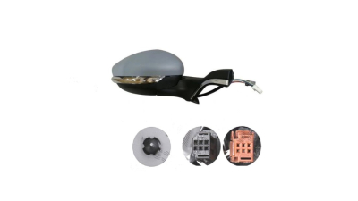 Oglinda exterioara Peugeot 208, 04.2012-; 2008, 03.2013-, Dreapta, reglare electrica; grunduit; incalzita; geam convex; cromat; senzor temperatura; 7 pini; cu semnalizare; cu ornament cromat