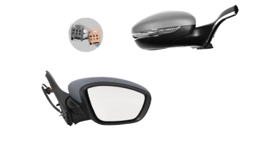 Oglinda exterioara Peugeot 2008, 03.2013-, Peugeot 208, 04.2012-, Dreapta, Crom, electrica, Cu incalzire, carcasa prevopsita, grunduita, Convex, View Max, 1607511480 57B1523M, cu 7 pini/2 conectori