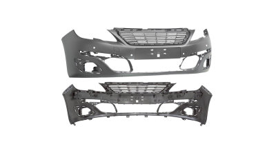 Bara fata Peugeot 308 2013-, Grunduita, cu gauri senzori parcare, 1610742180