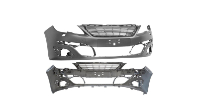 Bara fata Peugeot 308 2013-, Grunduita, cu gauri pentru spalator faruri, 1610742280