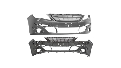 Bara fata Peugeot 308 2013-, Grunduita, cu gauri pentru spalator faruri, cu gauri senzori parcare, 1610742380