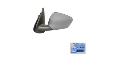 Oglinda exterioara Citroen C-Elysee, 11.2012-01.2017, Peugeot 301, 01.2013-01.2017, Stanga, Crom, manuala, prin cablu, Fara incalzire, carcasa prevopsita, grunduita, Convex, View Max, 1609064680; 1609065080 57C2512M