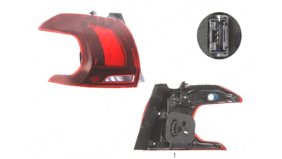 Stop spate lampa Peugeot 2008, 07.2016-, spate, Stanga, partea exterioara; LED, VARROC,