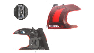 Stop spate lampa Peugeot 2008, 07.2016-, spate, Dreapta, partea exterioara; LED, VARROC,