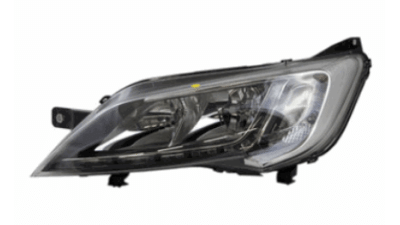 Far Citroen Jumper, Fiat Ducato, Peugeot Boxer, 06.2014-, Electric, tip bec H7+H7, omologare ECE, cu motoras, argintiu, cu lumina LED de zi, 1374297080; 1612041880, Stanga