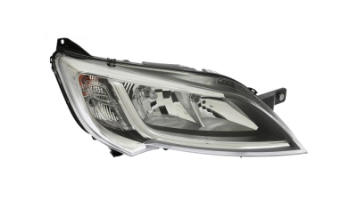 Far Citroen Jumper, 06.2014-, Fiat Ducato, 06.2014-, Peugeot Boxer, 06.2014-, partea Dreapta, tip bec H7+H7+PY21W+W21/5W; electric; argintiu; cu motor, DEPO
