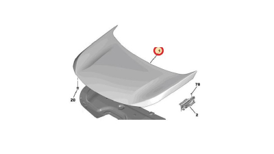 Capota motor Peugeot 3008, 10.2016-, Peugeot 5008, 04.2017-, aluminiu, Aftermarket