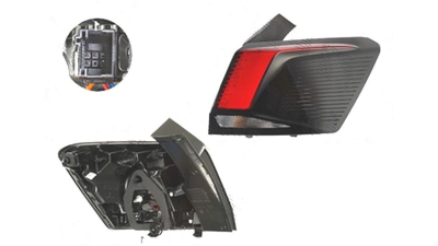 Stop spate lampa Peugeot 3008, 10.2016-, spate, Dreapta, partea exterioara; LED+WY16W, AL (Automotive Lighting)