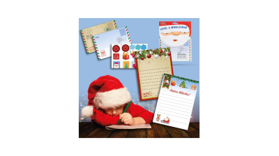 Pachet „scrisoare pentru mos craciun” cu matrite si scrisoare de raspuns - 17 x 24 cm, 1 buc., 58030