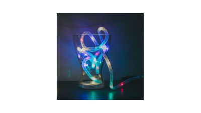 Sir de lumini de craciun - multicolor / fir argintiu - 2 m, 2 x aa, 1 buc., 58032B