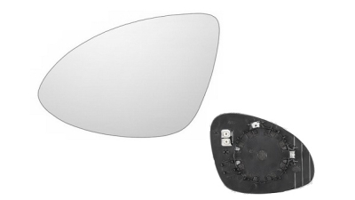 Geam oglinda exterioara cu suport fixare Porsche Cayenne (92a), 04.2010-12.2014, Stanga, incalzita; geam asferic; cromat; pentru oglinzi cu camera, View Max