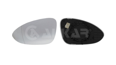 Geam oglinda exterioara cu suport fixare Porsche Panamera (971), 09.2016-, partea Stanga, incalzit; sticla asferica; geam cromat, Aftermarket