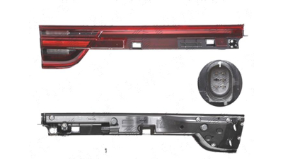 Stop spate lampa Porsche Panamera (971), 09.2016-, spate, Stanga, partea interioara; LED, AL (Automotive Lighting)