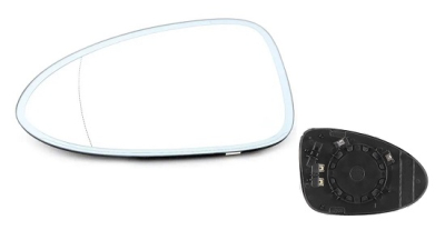 Geam oglinda exterioara cu suport fixare Porsche Macan (95b), 12.2013-, Stanga, incalzita; geam asferic; cromat; 2 pini, View Max