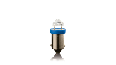 Set 2 becuri auto cu leduri Vecta SMD 12V 4W Ba9s T8.5 albastre , cu 1 led, bord si pozitie