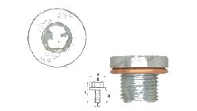 Buson golire baie ulei Expert (222/223/224), 01.1994-12.2003, Citreon Jumpy (U6u), 10.1995-12.2003, Fiat Scudo (220), 01.1995-12.2003, M14x1,25x12, A=21, B=21, C=14, H=12, L=16; , cod motor: DW10BTED "W3"