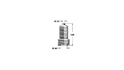 Burduf caseta directie Renault Safrane 1 si Safrane 2 1992-2000 , inaltime 160mm diametru 10mm/40mm