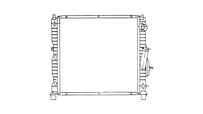 Radiator apa racire motor, RENAULT TWINGO, 04.1993-10.1996 motor 1.2 benzina; cv manuala/ automata, aluminiu/ plastic brazat, 430x388x26 mm, 