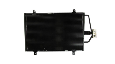 Condensator climatizare Renault Megane, 01.1996-08.2003, motor 1.4, 55 kw;2.0, 84 kw benzina, 1.9 dT, 66 kw diesel, cutie manuala, full aluminiu brazat, 580 (530)x375 (350)x20 mm, fara filtru uscator