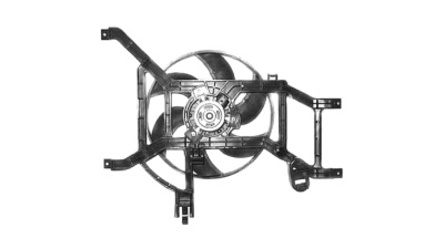 GMV radiator electroventilator Renault Megane Ii (M), 2002-2008 Motor 1, 4 60/72kw; 1, 6 82kw; 1, 5 Dci 60/63/74/78kw; 1, 9 Dci 81/85/88/96kw; 2, 0 99kw, dimensiune 80W, 300mm, cu 2 pini, plastic, Aftermarket