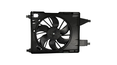 GMV radiator electroventilator Renault Thalia/Symbol, 1999-2008 1,2 55kw Diesel/Benzina/Electric, cu AC, 300W/380mm, cu 2 pini, plastic, Aftermarket