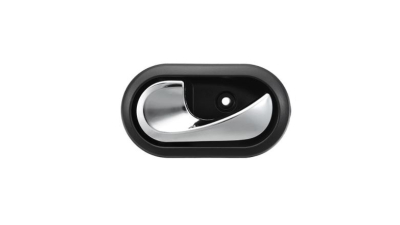 Maner deschidere usa interioara Renault Clio 3 (R0/1), 09.2005-05.2009, Megane 2 (M), 11.2002-10.2008, Modus (F/Jp0), 12.2004-11.2007 Fata=Spate, partea Stanga, negru; maner silver, Aftermarket