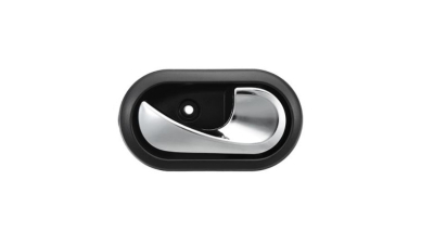 Maner deschidere usa interioara Renault Scenic (Jm), 06.2003-05.2009, Thalia/Symbol 2, 10.2008-10.2013, Twingo (N), 06.2007-11.2014 Fata=Spate, partea Dreapta, negru; maner silver, Aftermarket