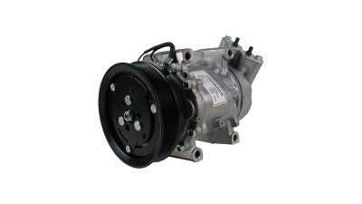 Compresor aer conditionat Renault Clio 2, 1998-2012, motorizare 1.2, 1, 4; 1, 6 benzina si 1, 5 dci diesel, rola curea 125 mm, 6 caneluri, tip Sanden: SD6V12