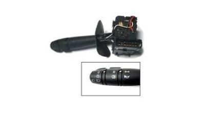 Maneta semnalizare, comutator lumini Renault Clio 2 (B0/1/2), 03.1998-01.1999, Functii: lumini, semnalizare, lampa ceata spate, claxon, culoare grafit, stanga, 7701.045.280; 7701045280,