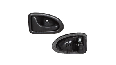 Maner deschidere usa interioara Renault Clio 2 (B0/1/2), 09.1998-2012; Megane (A)/Scenic, 09.1995-2002; Scenic (Ja), 09.1999-06.2003 usa Fata=Spate, partea Stanga; Trafic, 03.2001-12.2006, usa Fata Stanga, negru, pt. modele cu tija de actionare clapeta