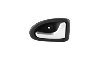 Maner deschidere usa interioara Renault Clio 2 (B0/1/2), 09.1998-2012; Megane (A)/Scenic, 09.1995-2002; Scenic (Ja), 09.1999-06.2003 Fata=Spate, partea Dreapta; Trafic, 03.2001-12.2006, Fata Dreapta, negru / crom; maner cromat, pt modele cu tija de action