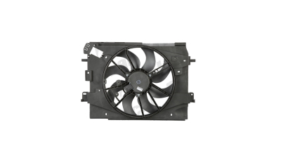GMV radiator electroventilator Renault Modus, 2004-2012 Motor 1, 2; 1, 2 Tce 74kw; 1, 5 Dci Diesel/Benzina, tip climatizare cu AC, dimensiune mm, Aftermarket