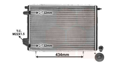 Radiator racire Renault 19, 06.1991-1996, motor 1.9 D, 47 kw; ARO 10, 01.1992-2006, motor 1.9 D, 47 kw, diesel, cutie manuala/automata, 585x396x32 mm, aluminiu/plastic, 
