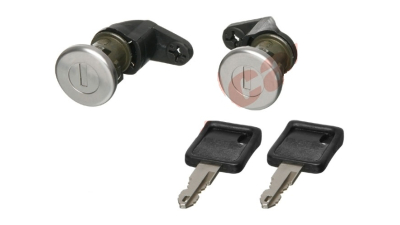 Set yale inchidere Renault 19 (53), 01.1988-12.1995, cu 2 butuci blocare usa, stanga/dreapta, fata, 7701033482/4,