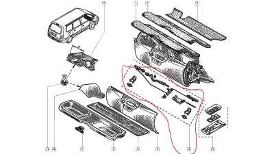 Comanda deschidere usa bord Renault Espace 3 , original 6025370276