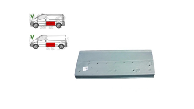 Panou lateral Opel Vivaro, 01.2001-12.2006; Opel Vivaro, 01.2007-10.2014, stanga, Aftermarket