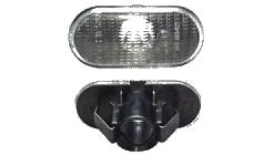 Lampa semnalizare laterala Opel Vivaro, 01.2001-2014, fata, Stanga = Dreapta, alb, negru carcasa; fara suport becuri; fara rama; tuning, EU