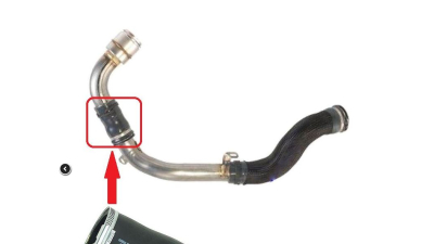 Furtun intercooler, supraalimentare Renault Fluence 2010-, Megane 2008-2016, Scenic/Grand Scenic 2009-2016, diametru 47/57 mm, silicon, scurt, BestAutoVest 6035PT-2