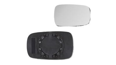 Geam oglinda exterioara cu suport fixare Renault Laguna 2 (G), 03.2001-10.2007, Dreapta, geam asferic; cromat
