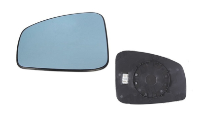 Geam oglinda exterioara cu suport fixare Renault Laguna 3 (T), 10.2007-, Stanga, incalzita; geam asferic; geam albastru