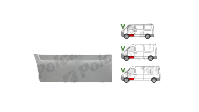 Panou de reparatie usa Iveco Daily, 01.1999-2014; Opel Movano, 07.1998-01.2010, Fata, partea Stanga, inferior; usa fata, Aftermarket