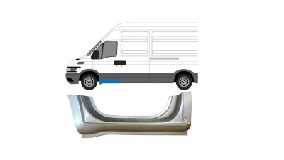 Prag metalic Iveco Daily 2, 01.1999-07.2014, Opel Movano, 07.1998-01.2010, Fata, partea Stanga, sub usa fata, Aftermarket